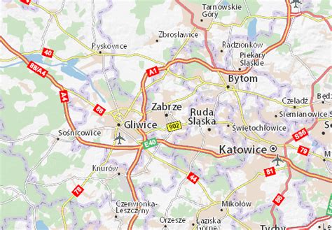 MICHELIN Zabrze map - ViaMichelin