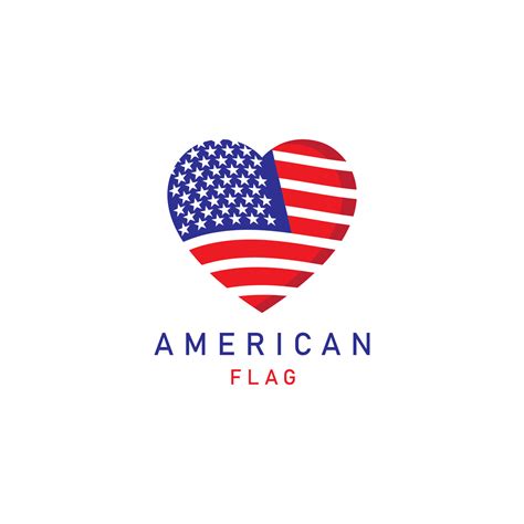 American flag logo design elements vector icons 13080034 Vector Art at ...