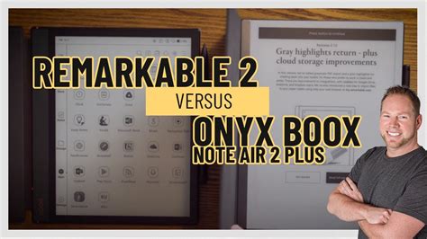 Remarkable 2 vs Onyx Boox Note Air 2 Plus - YouTube