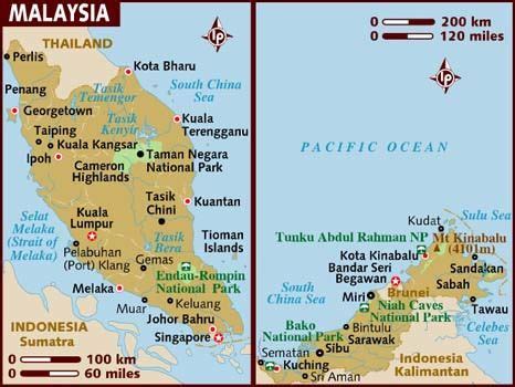 Map of Malaysia | Malaysia tourism, Malaysia travel, Malaysia