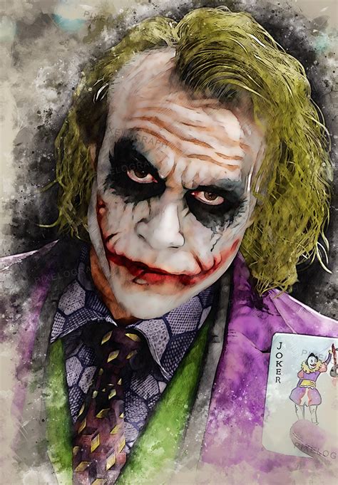 Joker, Heath Ledger - Etsy