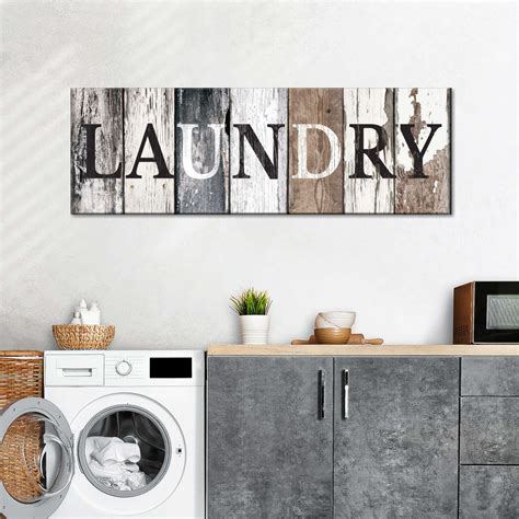 Rustic Laundry Sign Wall Art | Digital Art