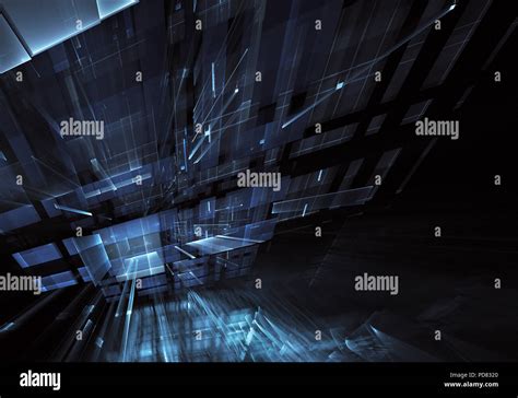 Abstract technology 3D illustration Stock Photo - Alamy