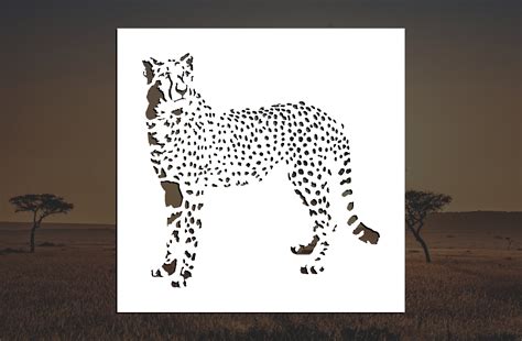 Cheetah Reusable Stencil many Sizes - Etsy