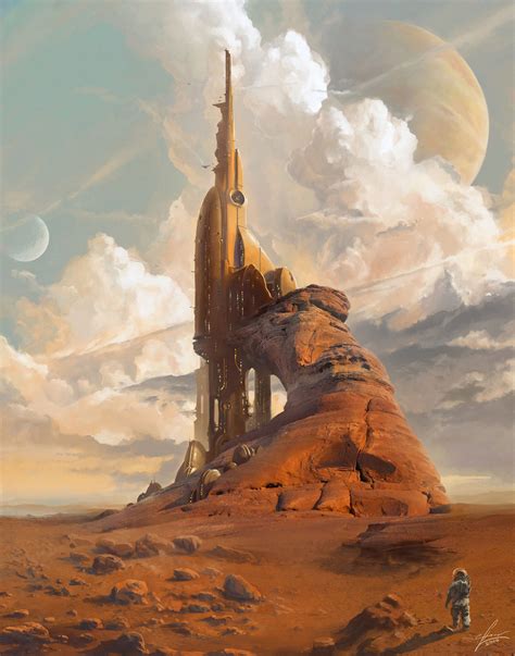 Sci fi concept art, Sci fi landscape, Landscape art