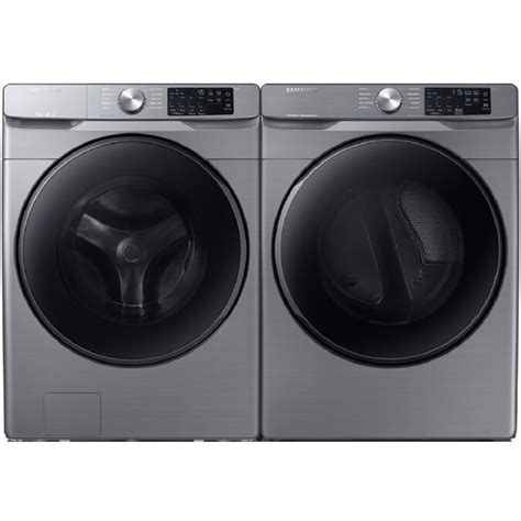 Shop Samsung Platinum Front-Load Washer & Gas Dryer Set with Steam and ...