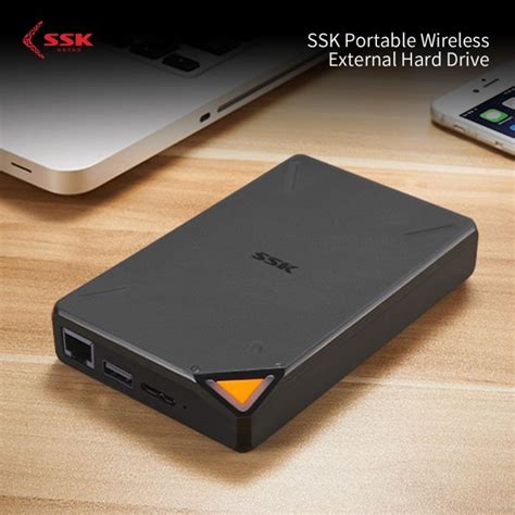 SSK 2TB Portable NAS External Wireless Hard Drive with Own Wi-Fi Hotspot Personal Cloud Smart ...