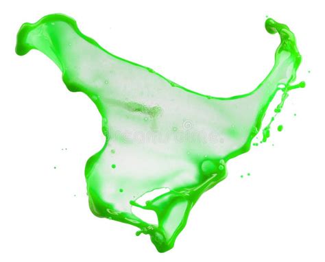 Green Paint Splash Isolated on a White Background Stock Image - Image ...