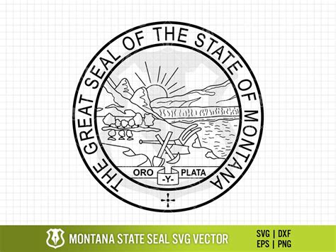 Montana State Seal Vector Clipart High-quality SVG for CNC & - Etsy