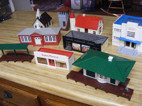 Vintage Plasticville O Gauge Train Layout Buildings Lot Group | #1891577154