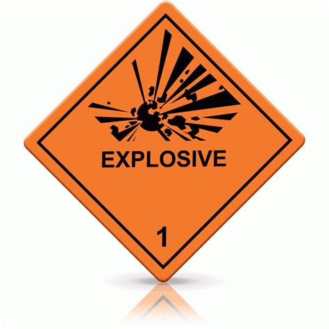 Buy Explosive 1 Labels | Hazard Warning Diamonds