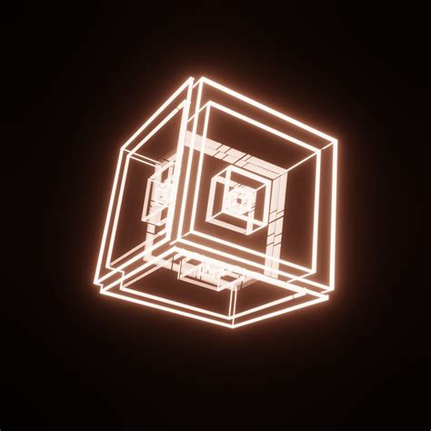 3d Model Of Neon Cube With Rotating Animation 3D Model - TurboSquid 1930670