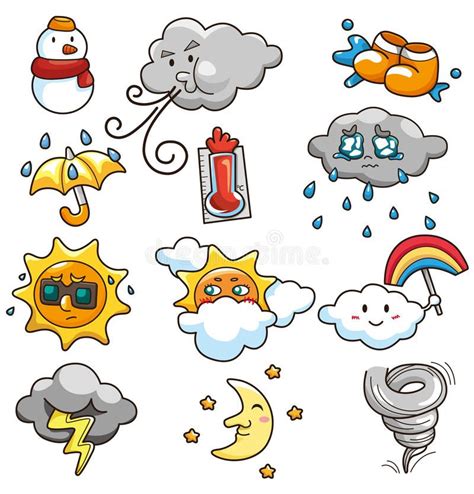 Cartoon weather icon. Vector drawing , #SPONSORED, #weather, #Cartoon ...