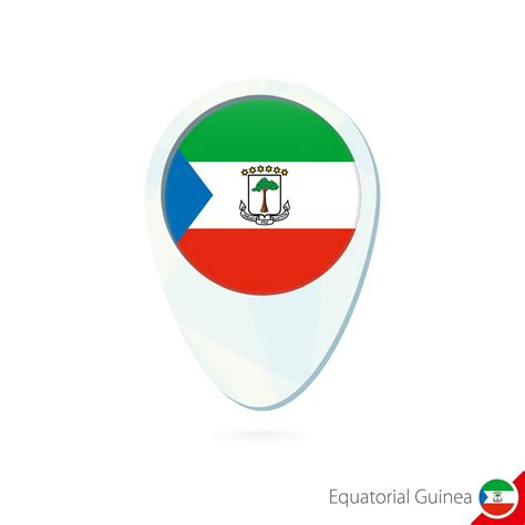 Equatorial Guinea flag location map pin icon on white background. 8074082 Vector Art at Vecteezy