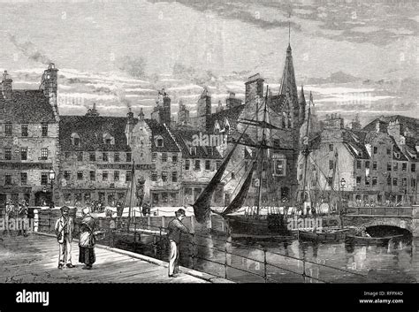 The Shore of Leith, Edinburgh, Scotland, 19th century Stock Photo - Alamy