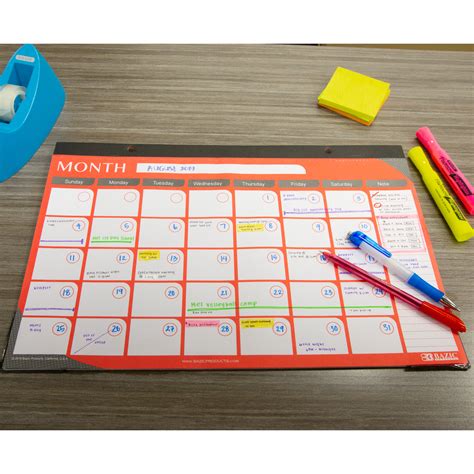 BAZIC 11" X 17" Undated 12-Month Desk Pad Calendar Bazic Products