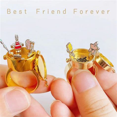 Cute Spongebob BFF Ring 2PSC Best Friends Ring Gifts - Etsy