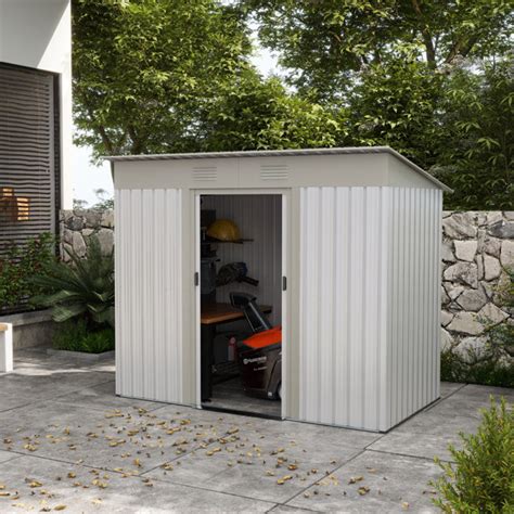 Outsunny Metal Lean-To Storage Shed | Wayfair