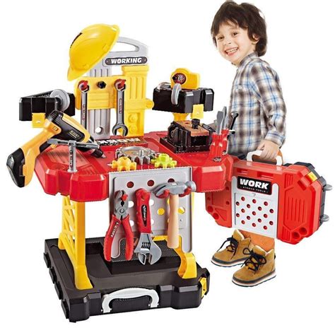 Most Popular Educative Toys For Toddlers Boys Kids Tool Workbench 110Pc Play Set