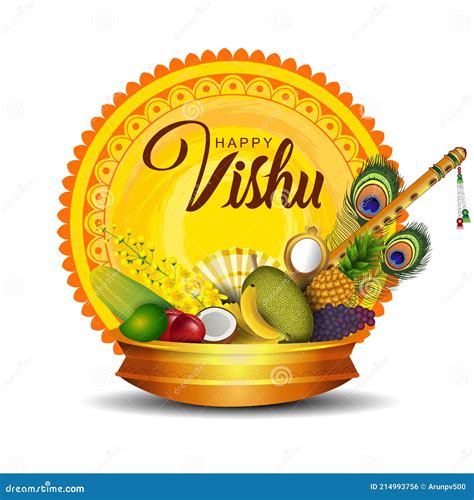 Happy Vishu Greetings. April 14 Kerala Festival With Vishu Kani, Vishu Flower Fruits And ...