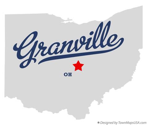 Map of Granville, Licking County, OH, Ohio