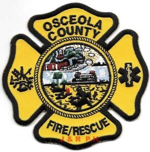 Osceola County Fire - Rescue, Florida (4" x 4" size) fire patch | eBay