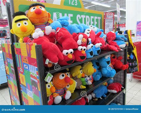 Some Sesame Street Merchandise on Display for Sale at a Departmental ...