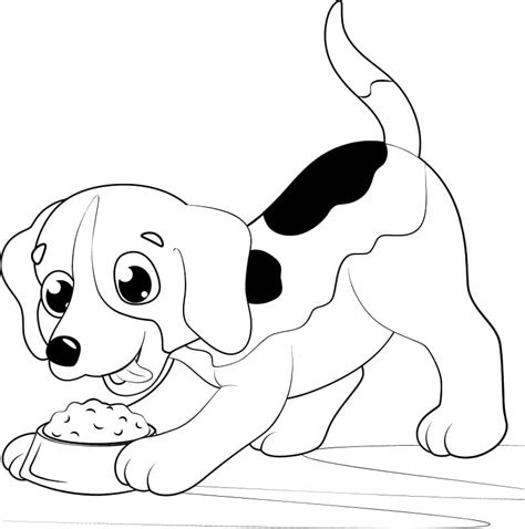 Beagle Puppy Coloring Page - Free Printable Coloring Pages for Kids