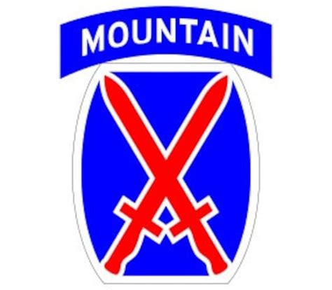 US Army 10th Mountain Division Patch Vector Files Dxf Eps Svg - Etsy