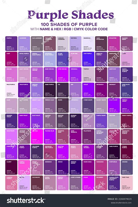 100 Shades Of Violet Color (Names, HEX, RGB CMYK Codes), 52% OFF