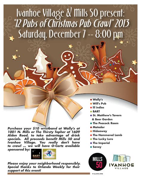 Get in the holiday “spirits” at the 12 Pubs of Christmas Pub Crawl! | Mills 50