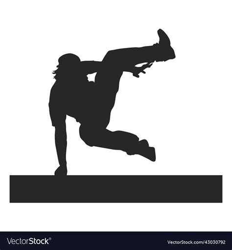 Parkour jumping silhouette 4 Royalty Free Vector Image