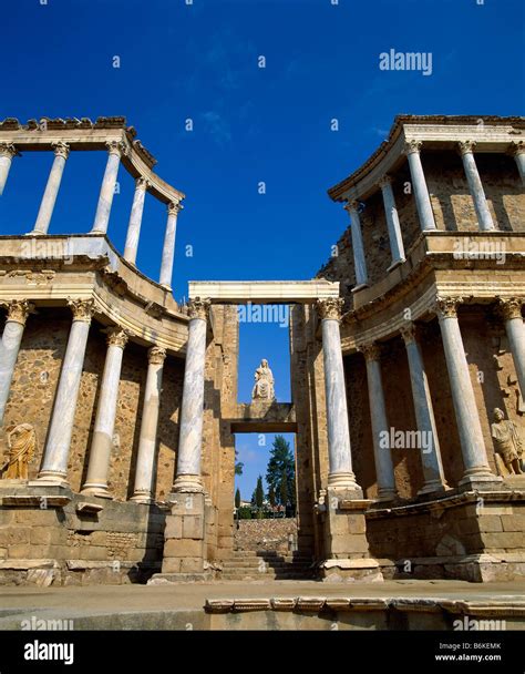 Roman ruins at Merida, Spain Stock Photo - Alamy