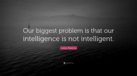 Julius Malema Quote: “Our biggest problem is that our intelligence is not intelligent.”