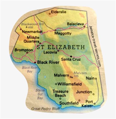 Map Of Black River St Elizabeth - Atlas - 720x1280 PNG Download - PNGkit