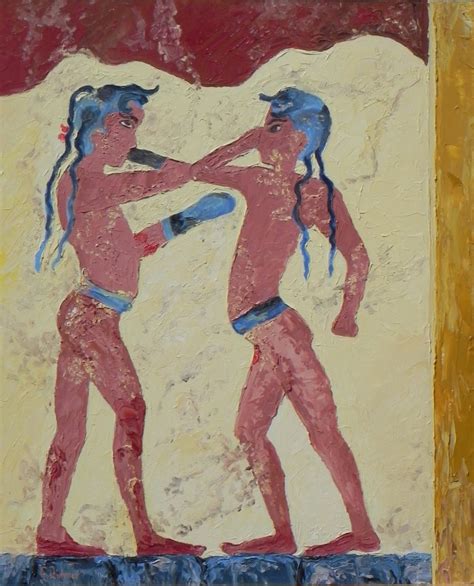 Fresco Ancient Greek Boxing - Gisela Zimmer