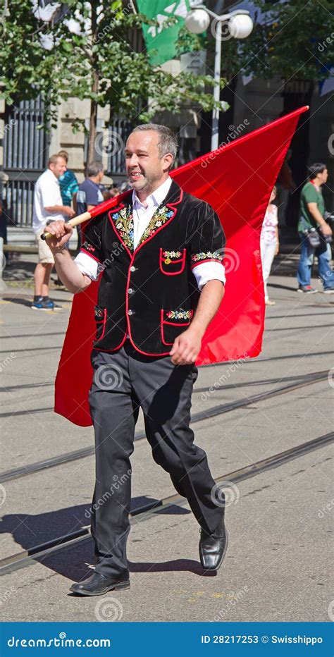 Swiss National Day Parade in Zurich Editorial Stock Photo - Image of ...