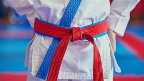 Karate Belt Tying Symbol of Discipline and Tradition in Dojo, Olympic ...