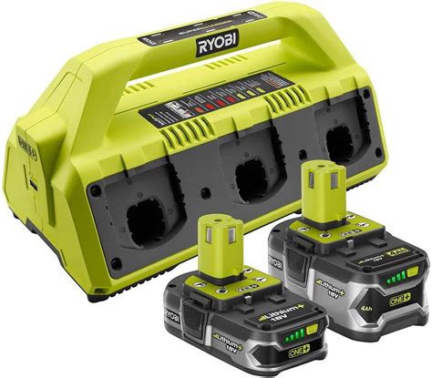 Ryobi 18-Volt ONE+ Super Charger Kit with 2 Batteries - P1820 - (Bulk ...