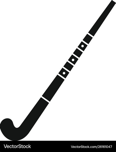 Field hockey stick icon simple style Royalty Free Vector