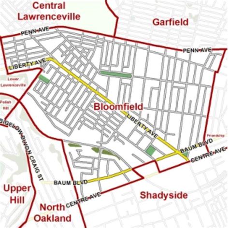 Map of Bloomfield - PGH Snap - Bloomfield Development Corporation