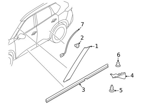 2021-2023 Nissan Rogue Lower Seal Strip 80839-6RR0A | Coulter Nissan Parts