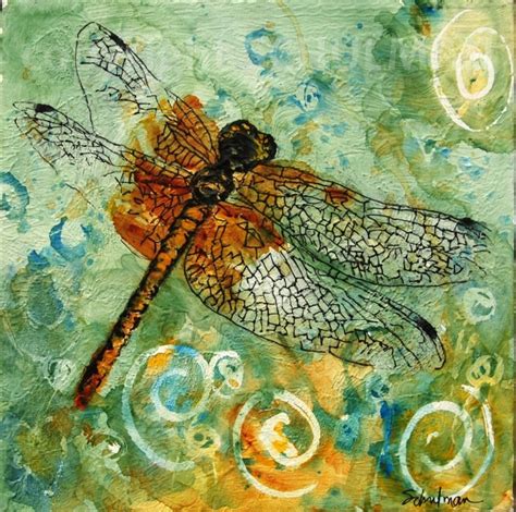 green Dragonfly decor Affordable Fine Art PRINT by SchulmanArts