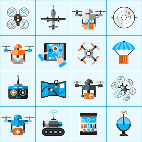 Drone Icons Set 462989 Vector Art at Vecteezy