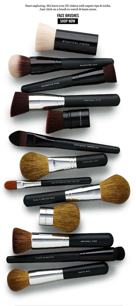 bareMinerals Makeup Application Brushes | Bare minerals makeup, Best ...