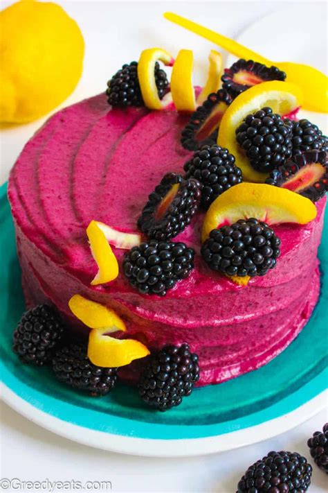 Lemon Chiffon Cake Recipe (with Blackberry Glaze) - Greedy Eats