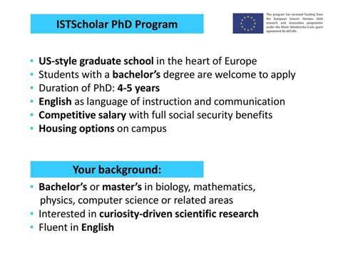 Overview Where / what is IST Austria? PhD program Internships - ppt ...