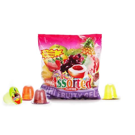 Assorted Fruit Jelly Cups - Bag Packing | Wholesale Candy Online