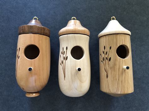 Hummingbird houses. Available in cherry, maple and walnut. | Hummingbird house, Bird house ...