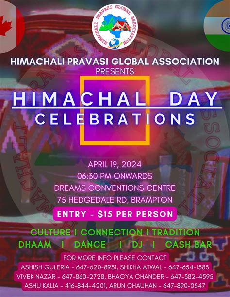 HIMACHAL DAY CELEBRATIONS 2024, Dreams Convention Centre, Brampton, 19 April 2024